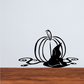 Pumpkin and witch hat wall decal, black and white illustration