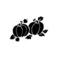 Thanksgiving pumpkin car window vinyl decal sticker, black pumpkin silhouettes with leaves