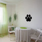 Black puppy paw wall decal