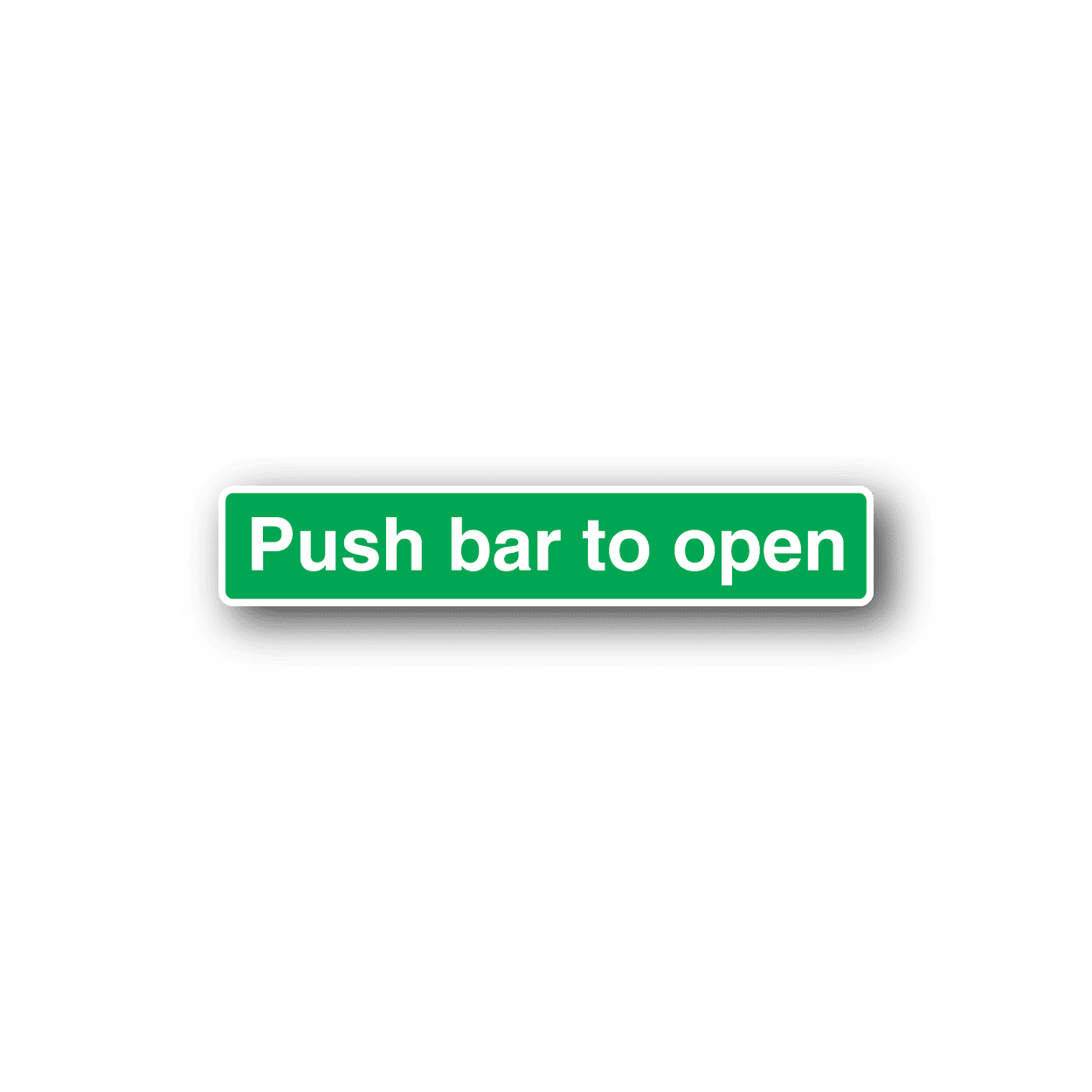 Image of Push Bar to Open Safety Sign Wall Decal - Vinyl Sticker - Car Sticker - Die Cut Sticker - CD140