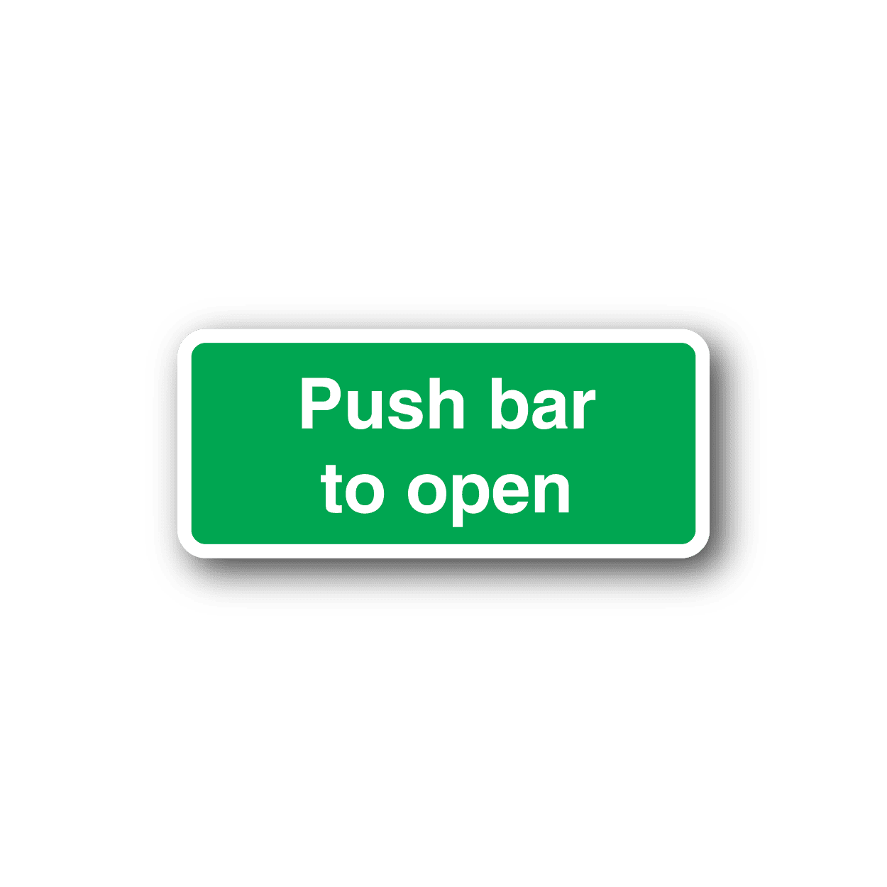 Image of Push Bar To Open Safety Sign Wall Decal - Vinyl Sticker - Car Sticker - Die Cut Sticker - CD142