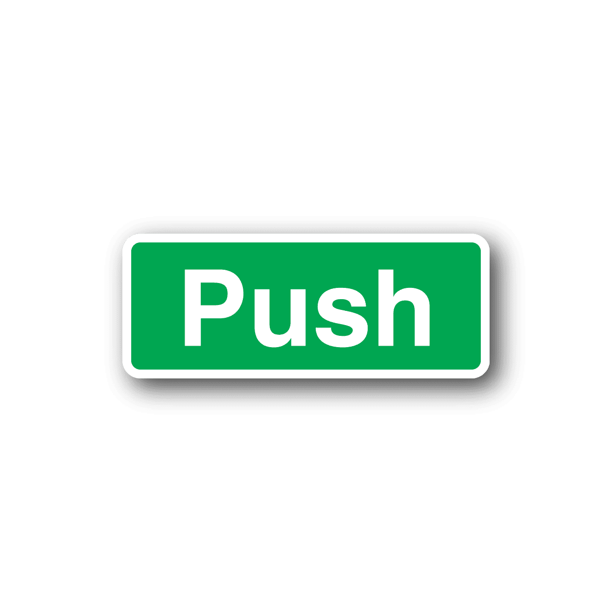 Image of Push Safety Sign Wall Decal - Vinyl Sticker - Car Sticker - Die Cut Sticker - CD143