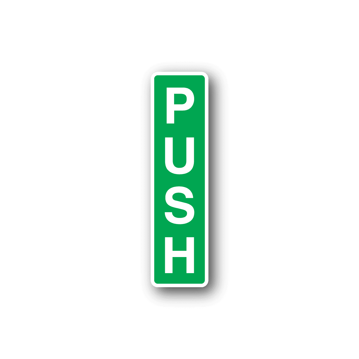 Image of Push Safety Sign Wall Decal - Vinyl Sticker - Car Sticker - Die Cut Sticker - CD144