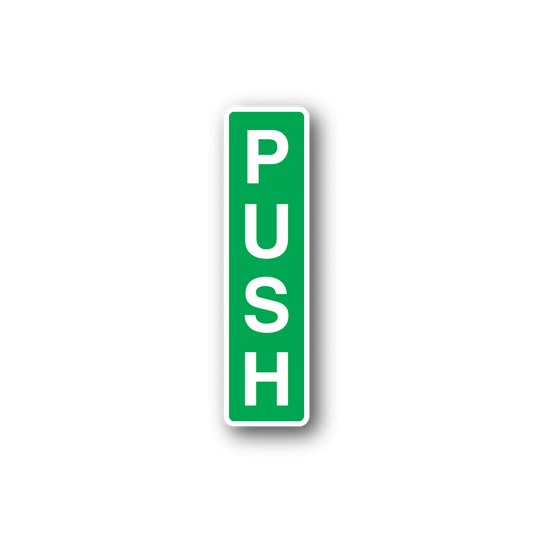 Image of Push Safety Sign Wall Decal - Vinyl Sticker - Car Sticker - Die Cut Sticker - CD144