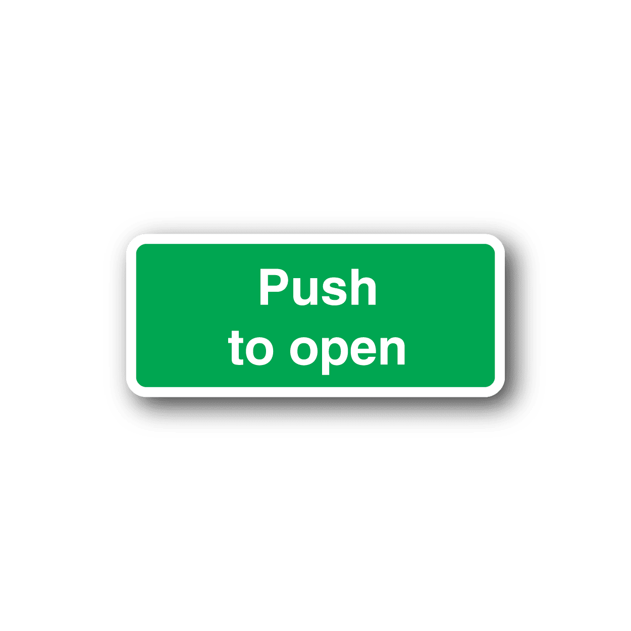 Image of Push To Open Safety Sign Wall Decal - Vinyl Sticker - Car Sticker - Die Cut Sticker - CD141