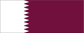 Qatar flag sticker with maroon field and white serrated border.
