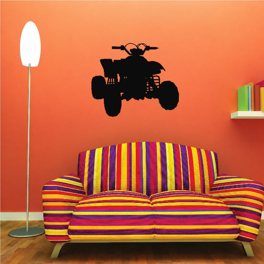 Quad Wall Decal - Vinyl Decal - Car Decal - 006 — illustrative vinyl decal application mockup. Surrounding objects are not included.