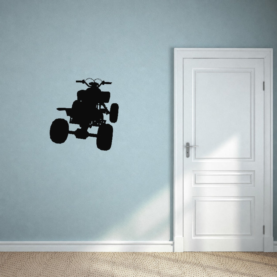 Quad Wall Decal - Vinyl Decal - Car Decal - 008 — illustrative vinyl decal application mockup. Surrounding objects are not included.