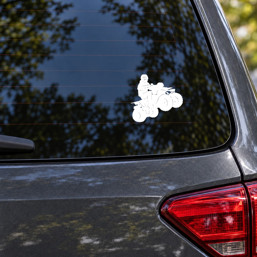Quad Wall Decal - Vinyl Decal - Car Decal - 013 — illustrative vinyl decal application mockup. Surrounding objects are not included.