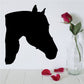 Black quarter horse head decal