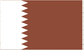 Qatar flag sticker with maroon field and white serrated edge