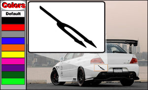 Black spike graphic decal with two pointed prongs