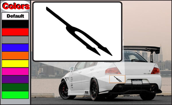 Black spike graphic decal with two pointed prongs