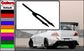 Black spike graphic decal with two pointed prongs