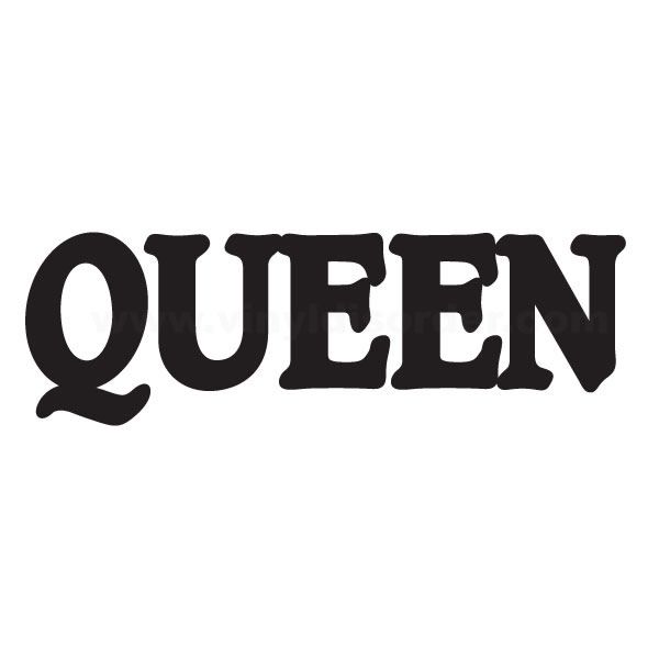 Image of Queen Simple Text Decal