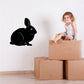 Black rabbit silhouette wall decal