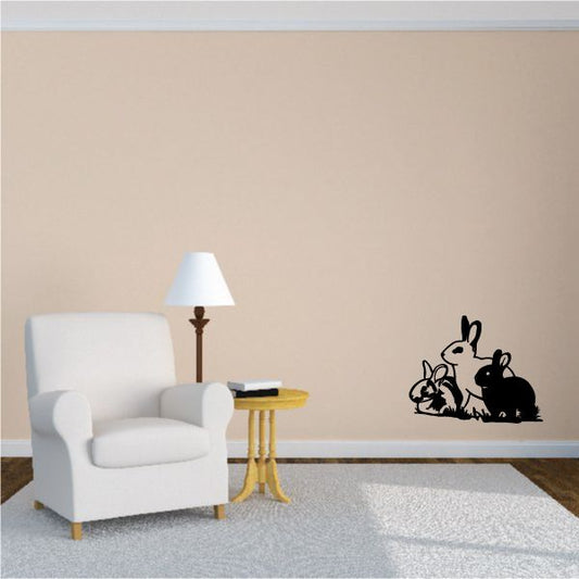 Image of Rabbit Family Decal