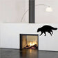 Black raccoon darting wall decal sticker