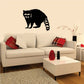 Black raccoon wall decal with upright paws, facing forward