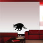 Black raccoon looking decal sticker with detailed paws and tail