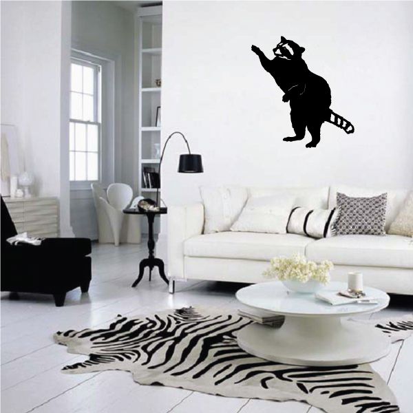 Image of Raccoon on Hind Legs Reaching Decal