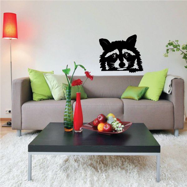 Image of Raccoon Peeking Decal