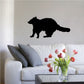 Black standing raccoon wall decal silhouette