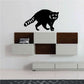 Black raccoon animal wall decal, watching with striped tail and paws.
