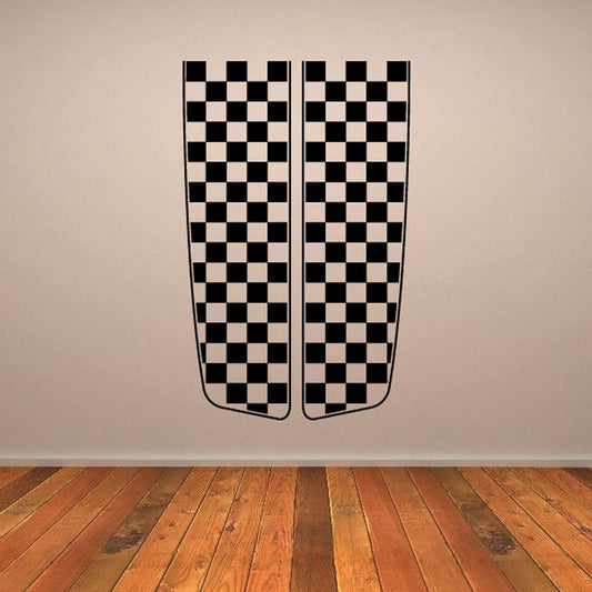 Image of Race Flags Wall Decal - Vinyl Decal - Car Decal - DC001