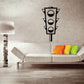 Standing stop light vinyl decal with three traffic light lenses: red, yellow, green