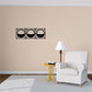 Horizontal vinyl wall decal with three circular light icons