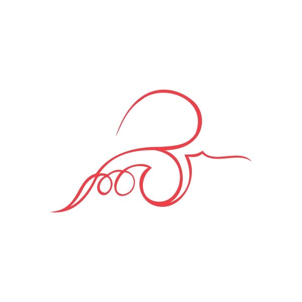 Red racing pinstripe wall decal with swirl and circular racing graphic