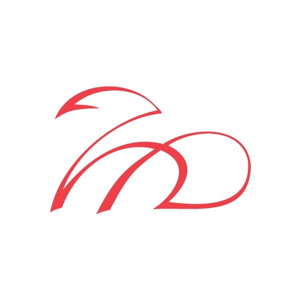 Red racing graphic wall decal with curved stripes and number 12 outline