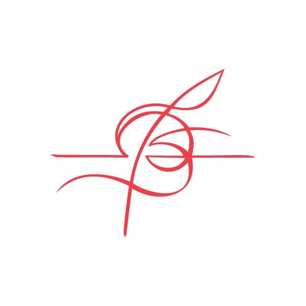 Red racing graphic vinyl wall decal with stylized head and swoosh lines