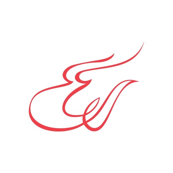 Red racing graphic wall decal with swirled lettering