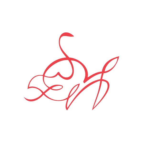 Red racing graphic vinyl decal with swirling lines and swoosh accents