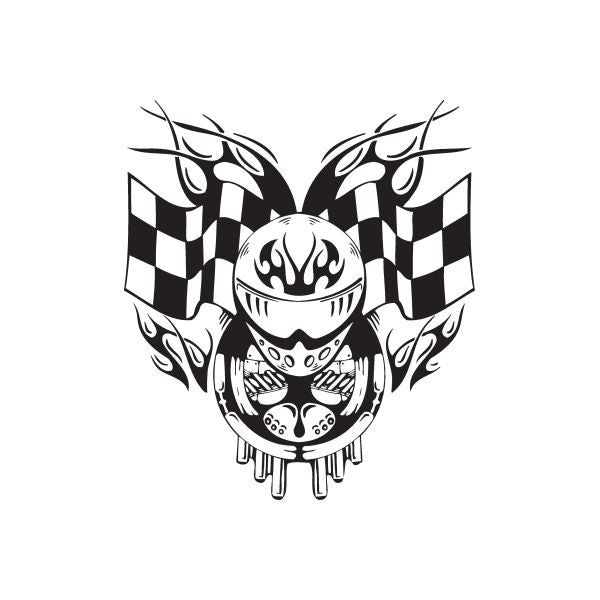 Image of Racing Graphic Wall Decal - Vinyl Decal - Car Decal - DC 23036