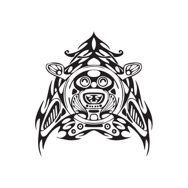 Racing graphic wall decal with black-and-white racing helmet and flame design