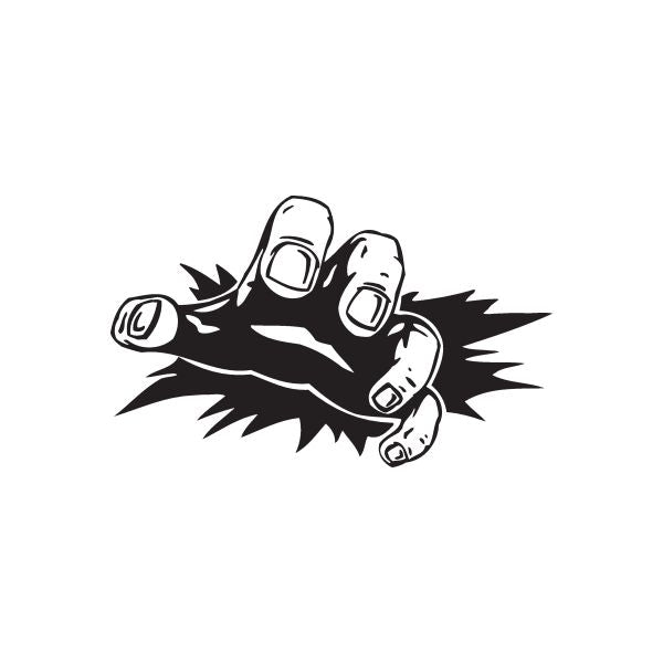 Racing car vinyl wall decal, black silhouette with three cars