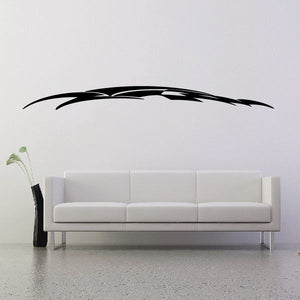 Racing pinstripe vinyl decal with black swoosh stripes