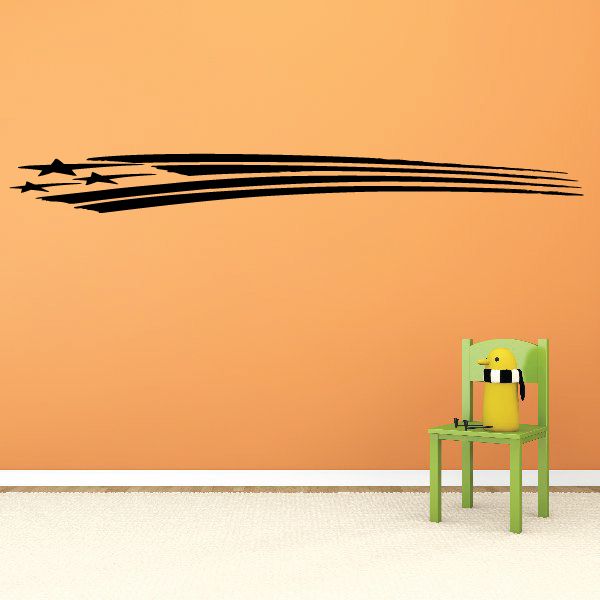 Racing pinstripe vinyl decal with three black streak lines