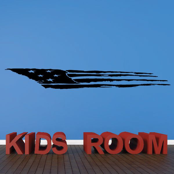 Racing pinstripe vinyl decal with star-and-stripe graphic