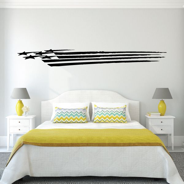 Racing pinstripe vinyl decal: black speed-arrow stripe lines