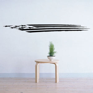 Racing pinstripe vinyl decal, black speed stripes in layered lines