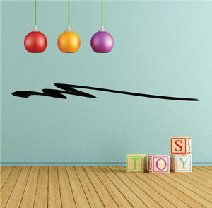 Racing pinstripe vinyl decal with black vehicle stripe swoosh