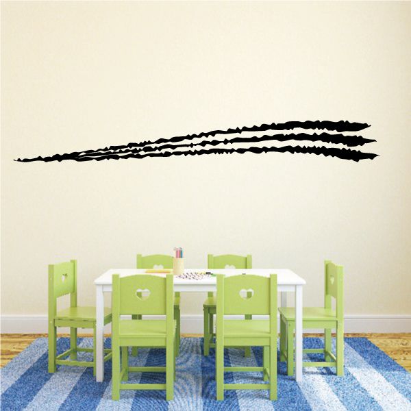 Black racing pinstripe vinyl decal strip, long wave line for car or wall