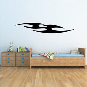 Black flame-style racing pinstripe vinyl decal