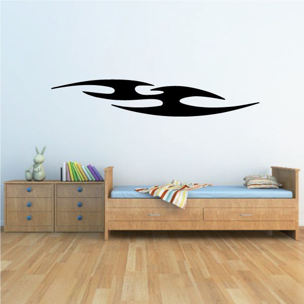 Black flame-style racing pinstripe vinyl decal