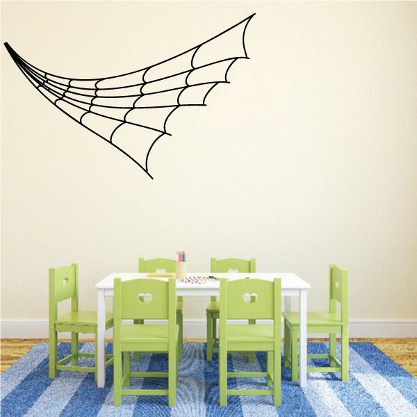 Racing vehicle pinstripe vinyl wall decal, black wing-like stripe design