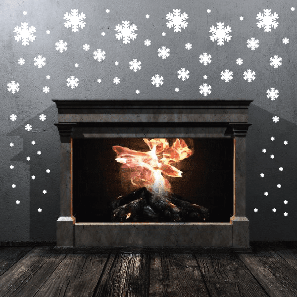 Radial Snowflakes Wall Decals Kit